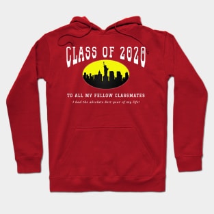 Class of 2020 - Red, Yellow and White Colors Hoodie